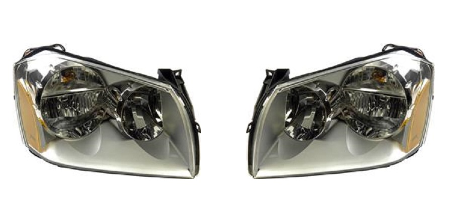 Dorman Chrome Replacement Headlights 05-07 Dodge Magnum - Click Image to Close